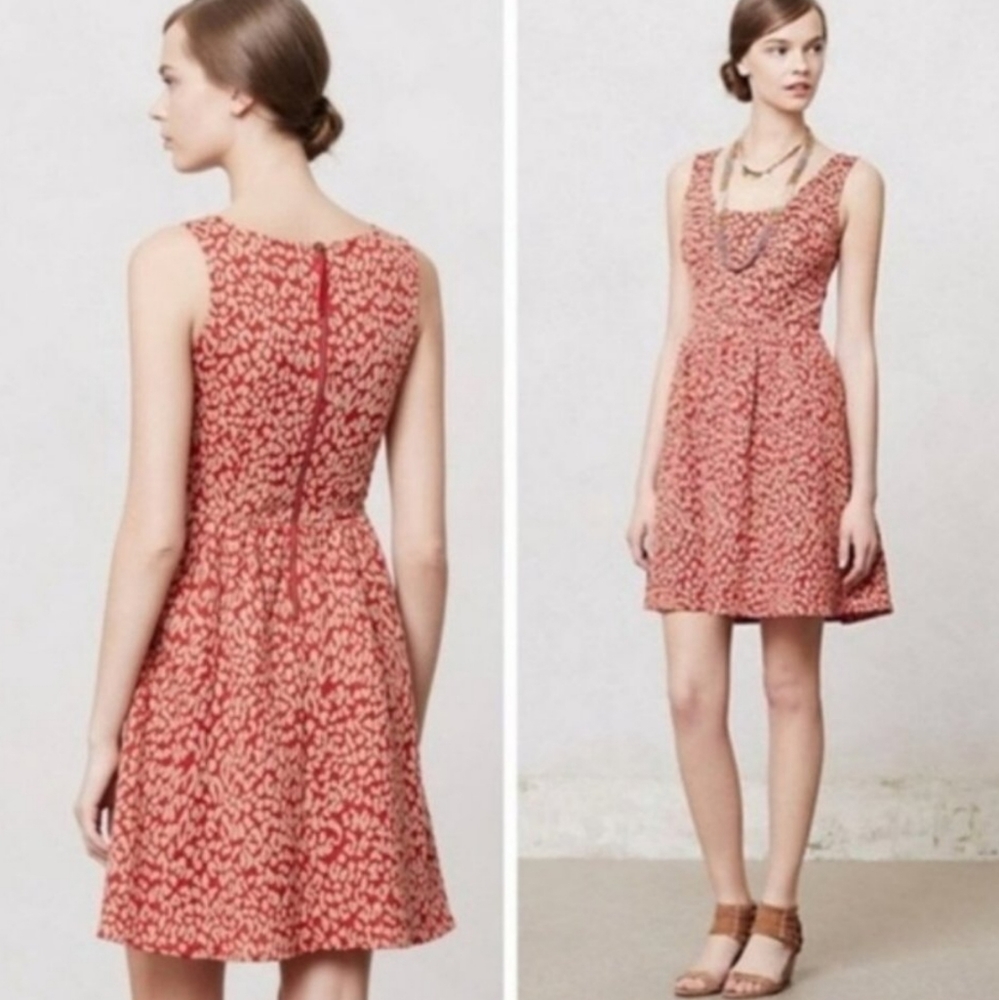 Anthropologie Maeve Caldera Leopard Print Dress.